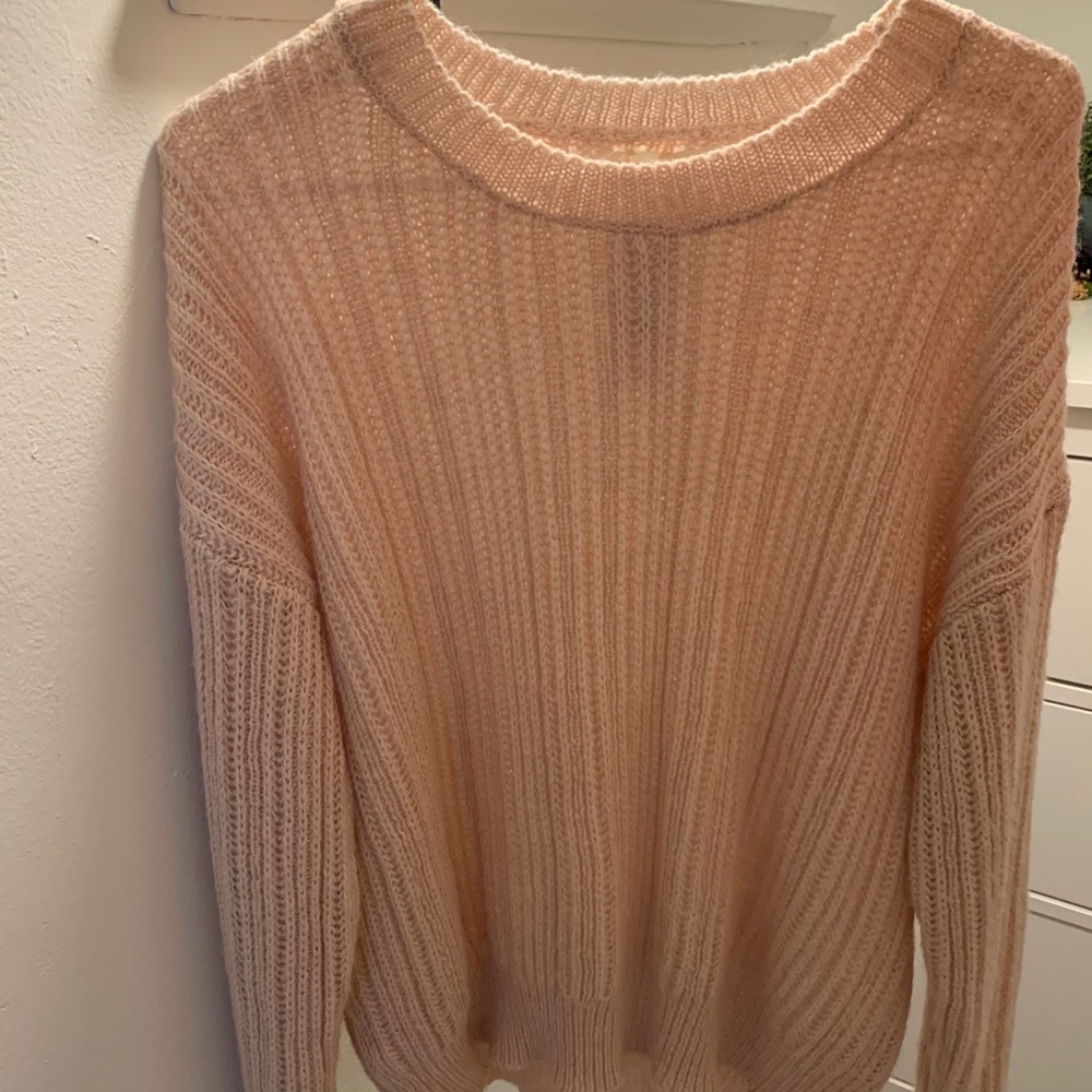 baby pink la hearts sweater